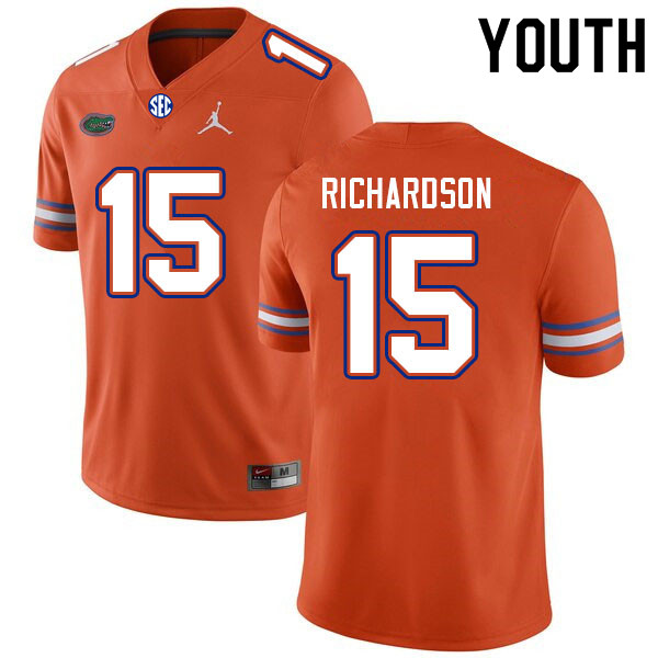 Youth #15 Anthony Richardson Florida Gators College Football Jerseys Sale-Orange - Click Image to Close